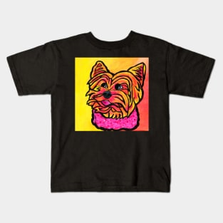 Yorkie - Things are Looking Up 2 Kids T-Shirt